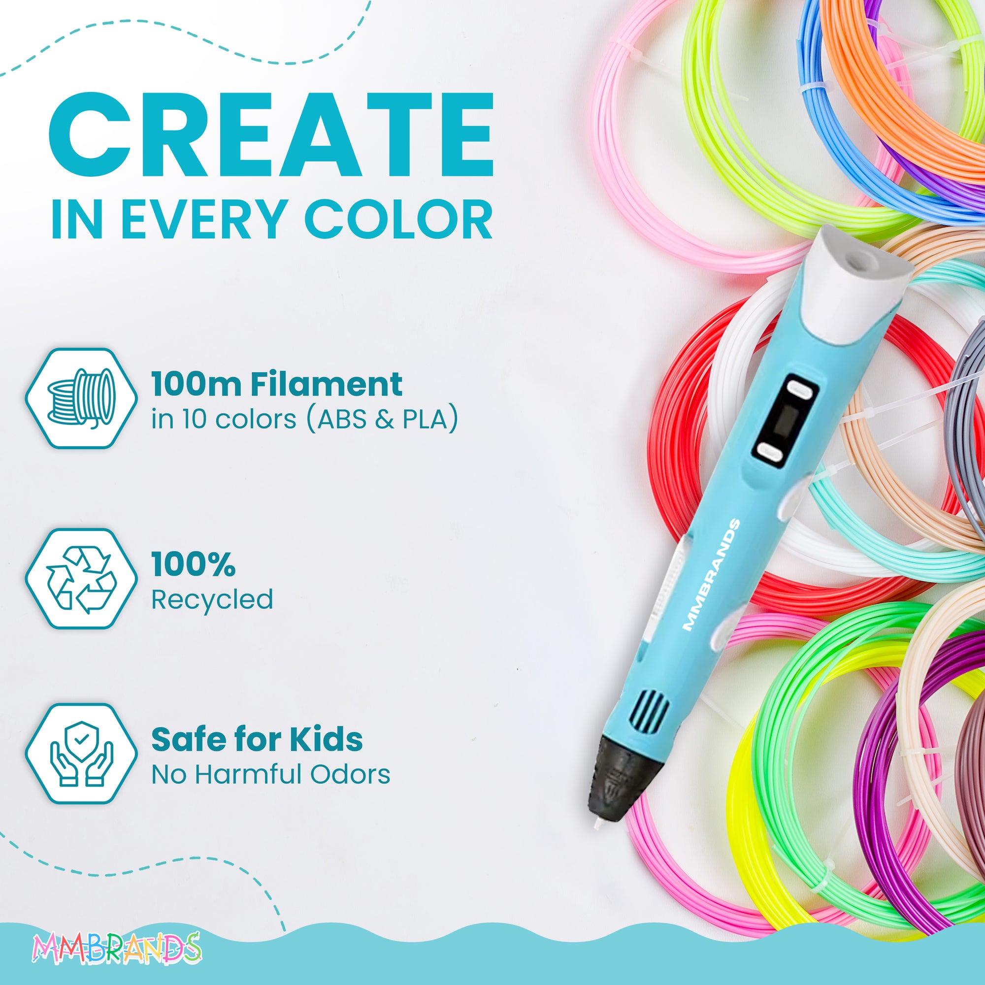 Filament Refill - 100m (328 ft) - 10 Colors