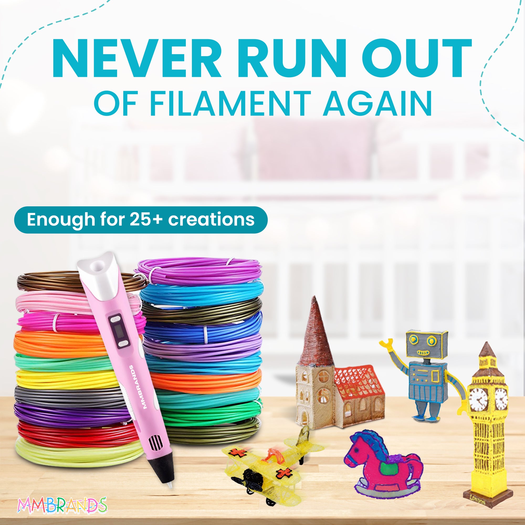 Filament Refill - 100m (328 ft) - 10 Colors