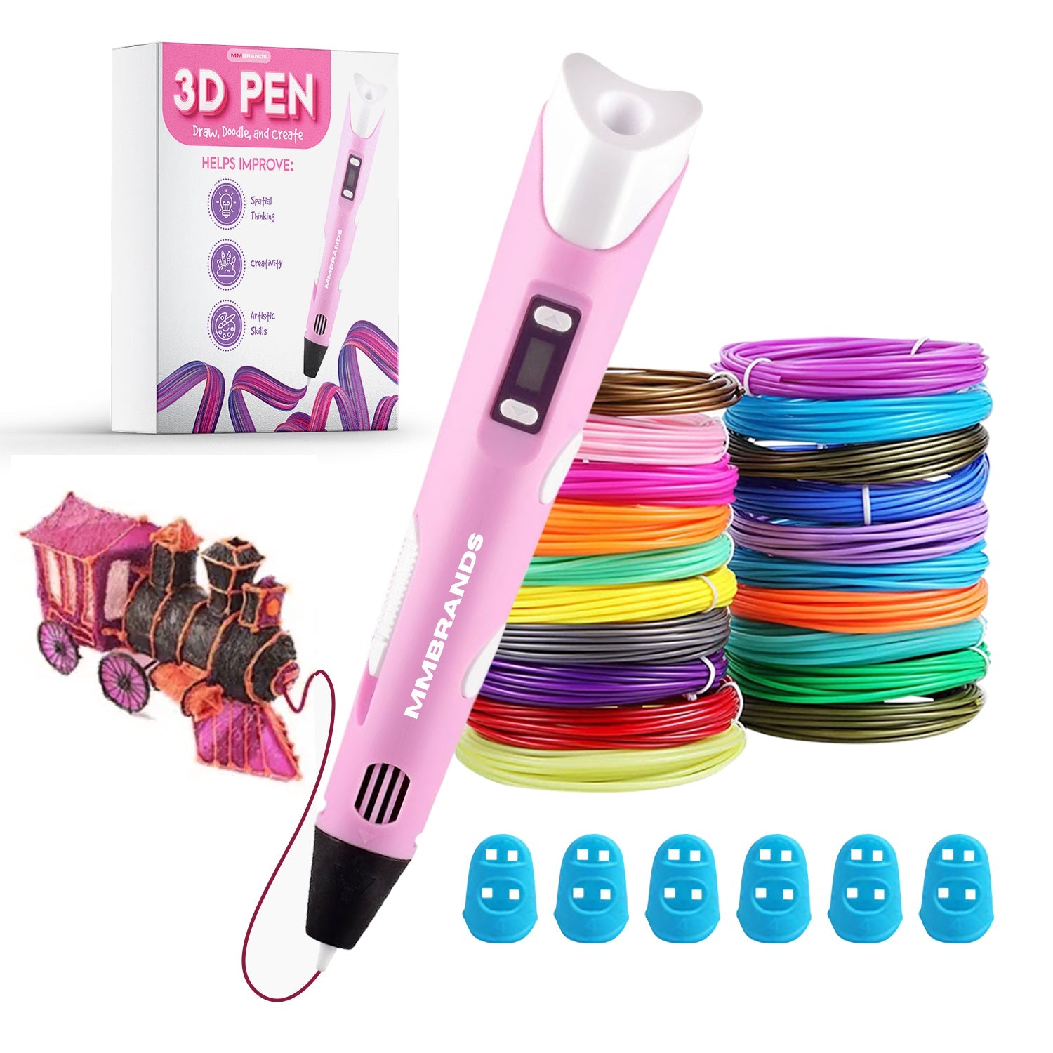 3D Pen Starter Kit - 10 Colors Filament
